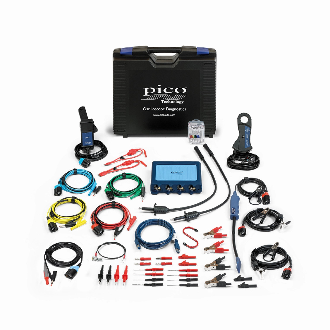 PicoScope 4425A four-channel automotive standard diagnostic kit with leads, clamps and accessories